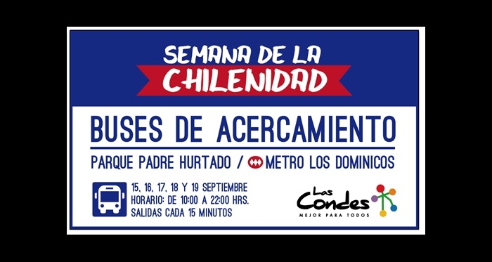 Semana de la Chilenidad contará con buses de acercamiento desde estaciones Bilbao y Los Dominicos